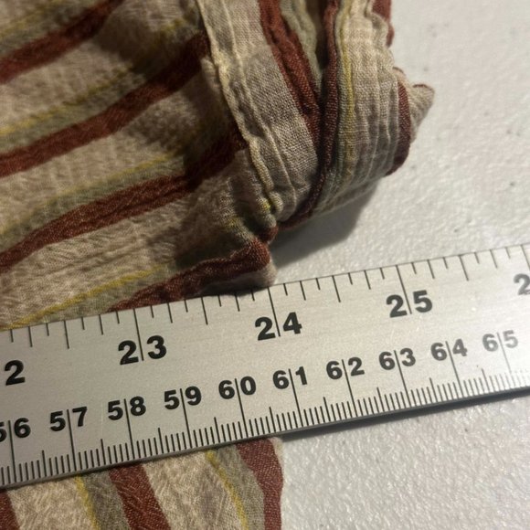 Madewell Striped Crop Top - Cream and Red - Picture 12 of 14